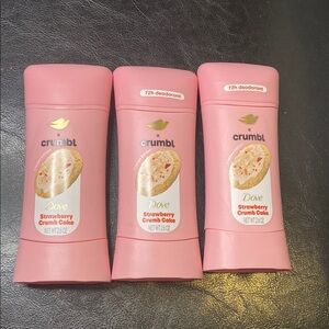 Dove x Crumbl Limited Edition Strawberry Crumb Cake Deodorant Bundle